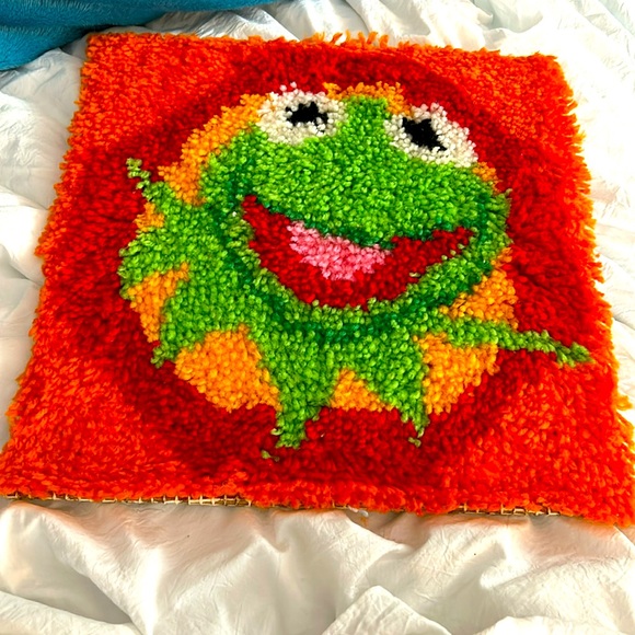 Handmade Vintage “Kermit The Frog” Wall Hanging